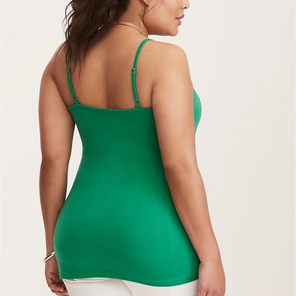 Torrid 2X Tank Top Cami Kelly Green V-Neck Foxy - Picture 3 of 4